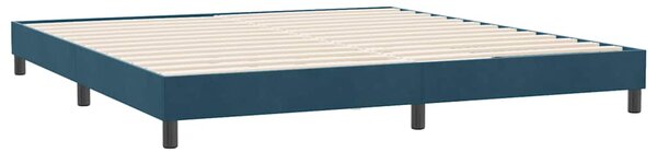 Postel Box Spring bez matrace tmavě modrá 180x210 cm samet 3315841