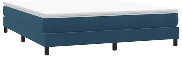 Postel Box Spring bez matrace tmavě modrá 180x210 cm samet 3315841