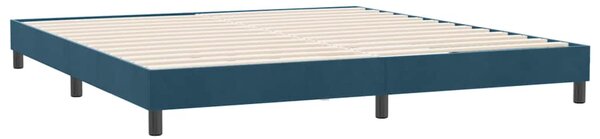 Postel Box Spring bez matrace tmavě modrá 180x210 cm samet 3315841