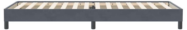 Postel Box Spring bez matrace tmavě šedá 80x220 cm samet 3315850