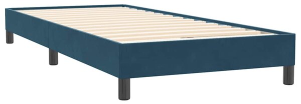 Postel Box Spring bez matrace tmavě modrá 80x220 cm samet 3315853