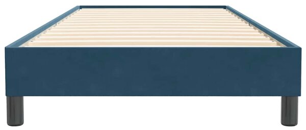 Postel Box Spring bez matrace tmavě modrá 80x220 cm samet 3315853