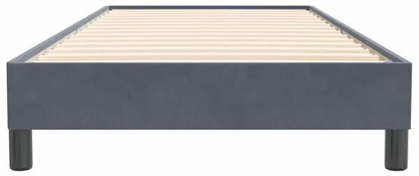Postel Box Spring bez matrace tmavě šedá 80x220 cm samet 3315850