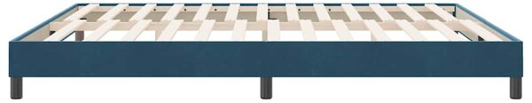 Postel Box Spring bez matrace tmavě modrá 180x210 cm samet 3315841