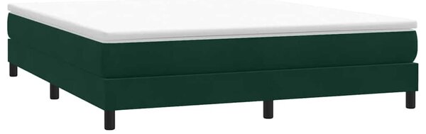 Postel Box Spring bez matrace tmavě zelená 180x210 cm samet 3315840
