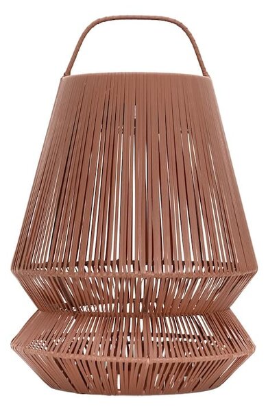 Přenosná solární LED lampa Original Home Terakota, Ø 20 cm, výška 30 cm, z recyklované síťoviny, 1 režim svícení