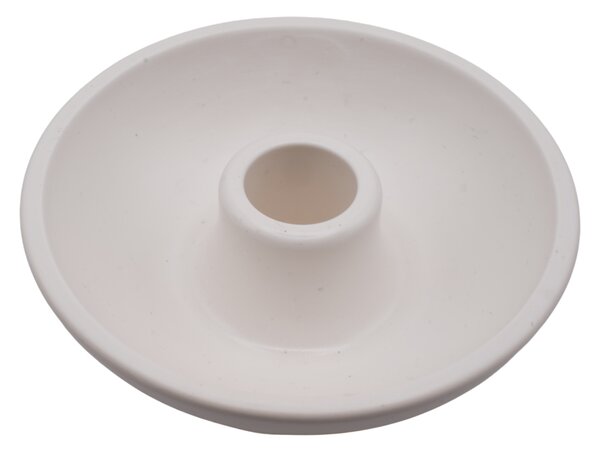 VOJA HOME SOLVERE – kulatý svícen z ekologické pryskyřice, Ø 11 cm, kalíšek Ø 2,1 cm Barva: Bílá