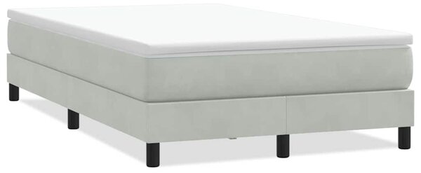 Postel Box Spring bez matrace světle šedá 120x220 cm samet 3315867