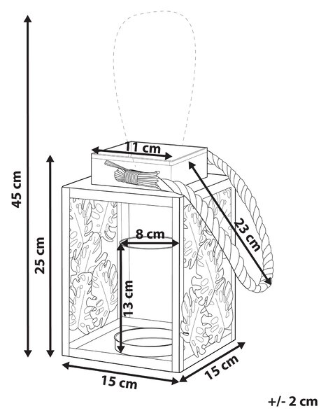Lucerna UNIMAK Kov 25 cm Zelená