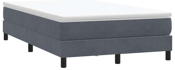 Postel Box Spring bez matrace tmavě šedá 120x220 cm samet 3315868
