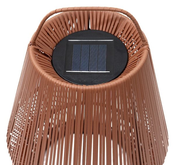 Přenosná solární LED lampa Original Home Terakota, Ø 20 cm, výška 30 cm, z recyklované síťoviny, 1 režim svícení