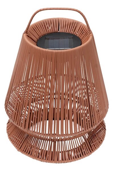 Přenosná solární LED lampa Original Home Terakota, Ø 20 cm, výška 30 cm, z recyklované síťoviny, 1 režim svícení