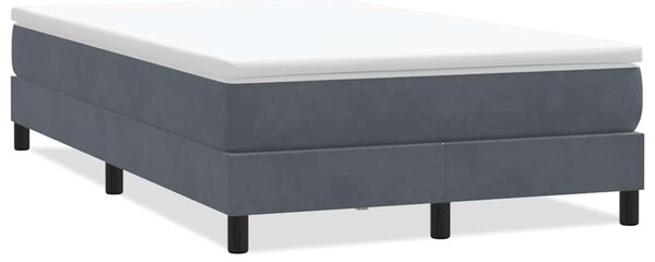 Postel Box Spring bez matrace tmavě šedá 120x220 cm samet 3315868