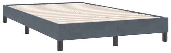 Postel Box Spring bez matrace tmavě šedá 120x220 cm samet 3315868