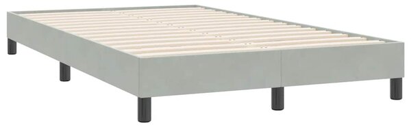 Postel Box Spring bez matrace světle šedá 120x220 cm samet 3315867