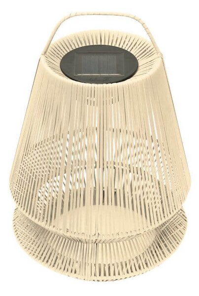 Original Home přenosná solární lampa LED Natural, Ø 20 cm, výška 30 cm, výplet z recyklované síťoviny, béžová (přírodní), 1 intenzita svitu