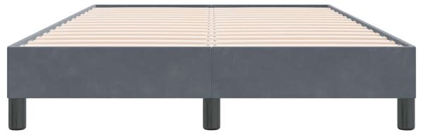 Postel Box Spring bez matrace tmavě šedá 120x220 cm samet 3315868