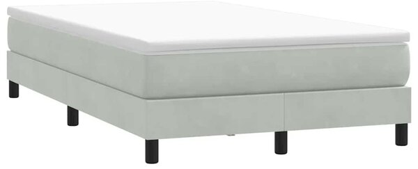 Postel Box Spring bez matrace světle šedá 120x220 cm samet 3315867