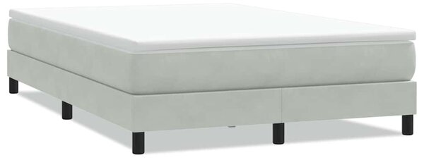 Postel Box Spring bez matrace světle šedá 140x220 cm samet 3315873