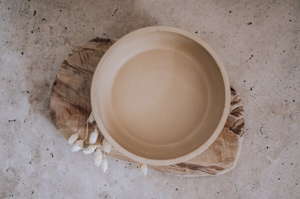 VOJA HOME Dekorativní mísa Beloria – Ø 21 cm Barva: Krémová hnědá (styl marble)