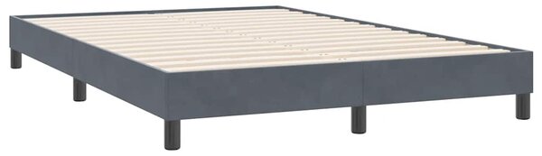 Postel Box Spring bez matrace tmavě šedá 160x220 cm samet 3315880