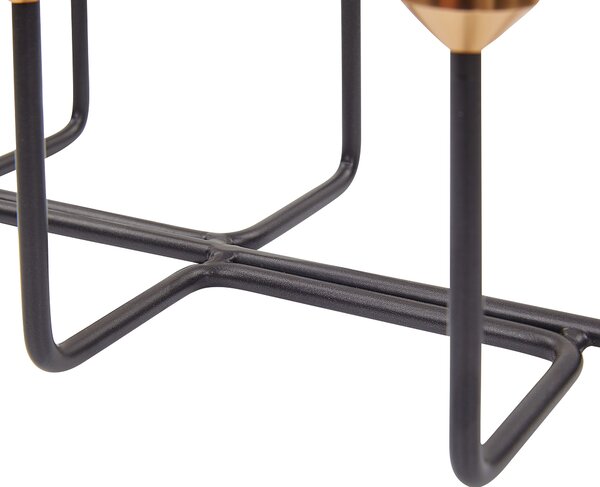 Svícen BANGKA Kov 12 cm Černá