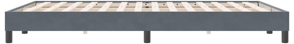 Postel Box Spring bez matrace tmavě šedá 160x220 cm samet 3315880