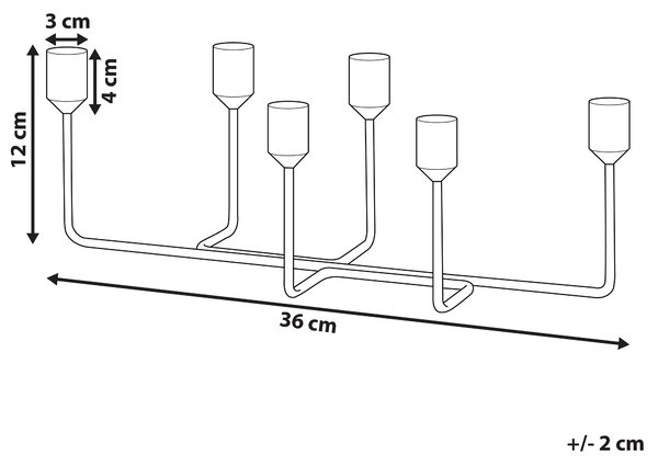 Svícen BANGKA Kov 12 cm Černá