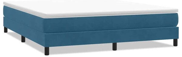 Postel Box Spring bez matrace Dark Blue 180x220 cm samet 3315889