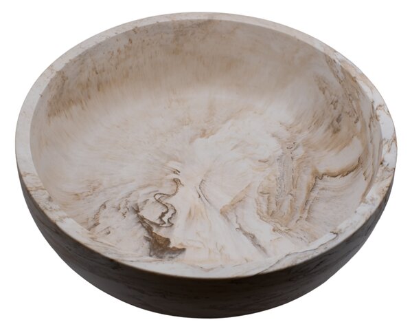 VOJA HOME Dekorativní mísa Beloria – Ø 21 cm Barva: Krémová hnědá (styl marble)
