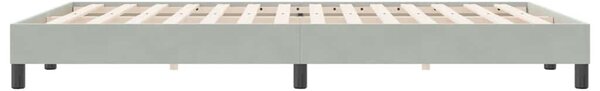 Postel Box Spring bez matrace světle šedá 140x220 cm samet 3315873