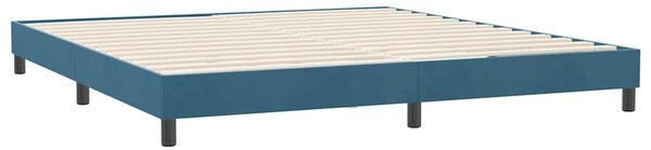 Postel Box Spring bez matrace Dark Blue 180x220 cm samet 3315889
