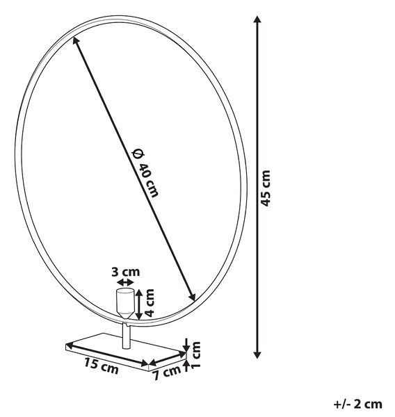 Svícen SERAM Kov 45 cm Zlatá