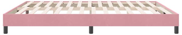 Postel Box Spring bez matrace růžová 180x220 cm samet 3315890