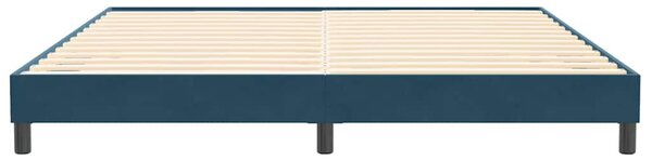 Postel Box Spring bez matrace tmavě modrá 200x220 cm samet 3315895