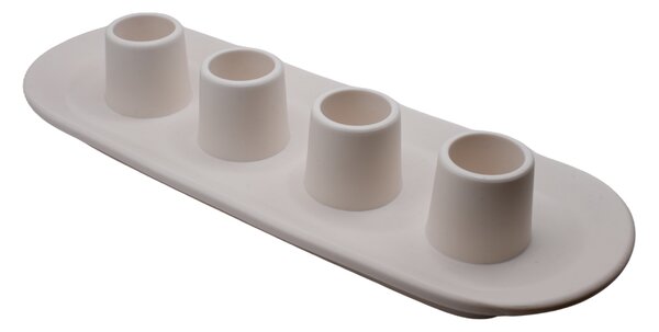 VOJA HOME Svícen TITANOR pro 4 svíce, Ø kalíšek 2,3 cm, 25 × 10 × 5 cm Barva: Černá (černý uhel)