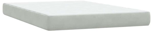 Box spring postel s matrací světle šedá 160x210 cm samet 3317865