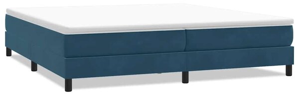 Postel Box Spring bez matrace tmavě modrá 200x220 cm samet 3315895