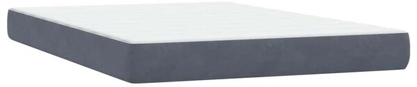 Box spring postel s matrací tmavě šedá 160x210 cm samet 3316120