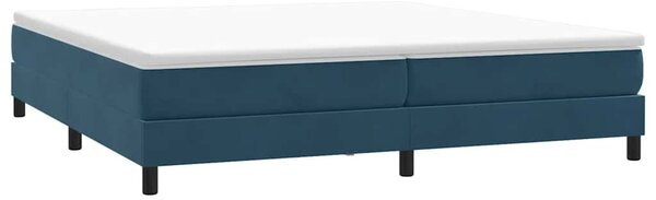 Postel Box Spring bez matrace tmavě modrá 200x220 cm samet 3315895