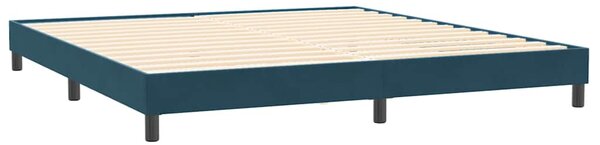 Postel Box Spring bez matrace tmavě modrá 200x220 cm samet 3315895