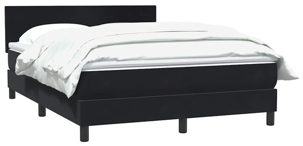 Box spring postel s matrací černá 160x210 cm samet 3316025
