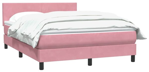 Box spring postel s matrací růžová 160x210 cm samet 3316028