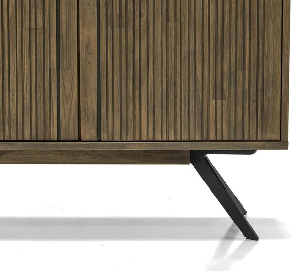 LivinHill Komoda Massa 160 cm z masivu hnědá/grafit