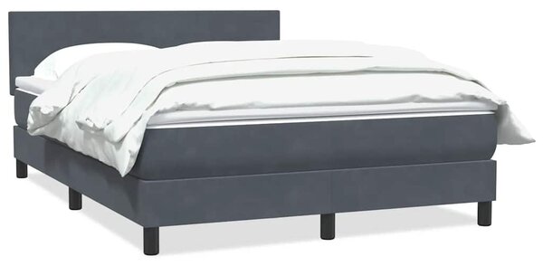Box spring postel s matrací tmavě šedá 160x210 cm samet 3316024