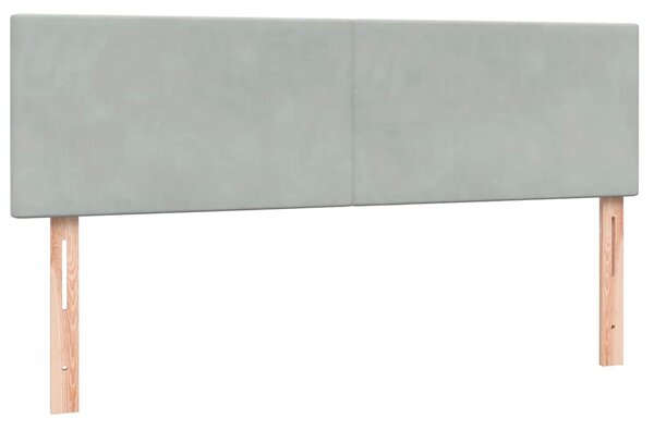 Box spring postel s matrací světle šedá 160x210 cm samet 3316023