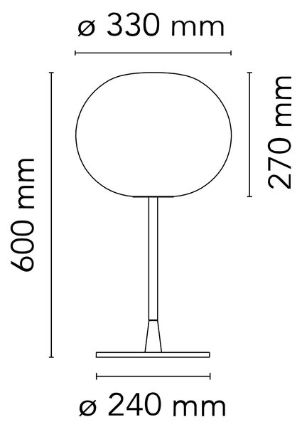 Flos Glo-Ball E27 stolní svítidlo Černá