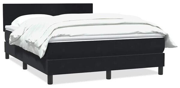 Box spring postel s matrací černá 160x210 cm samet 3316025