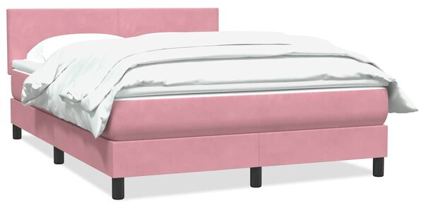 Box spring postel s matrací růžová 160x210 cm samet 3316028