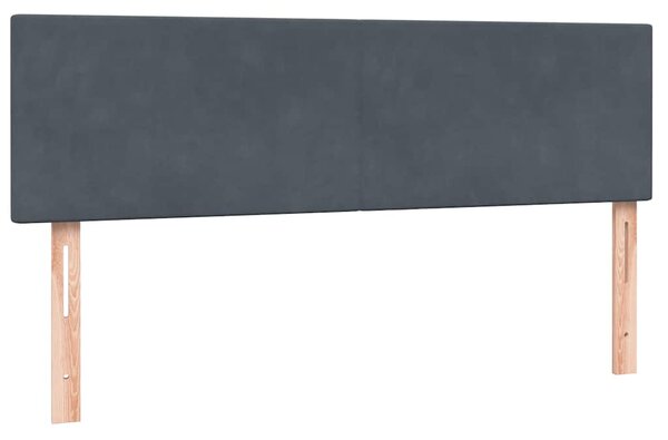 Box spring postel s matrací tmavě šedá 160x210 cm samet 3316024